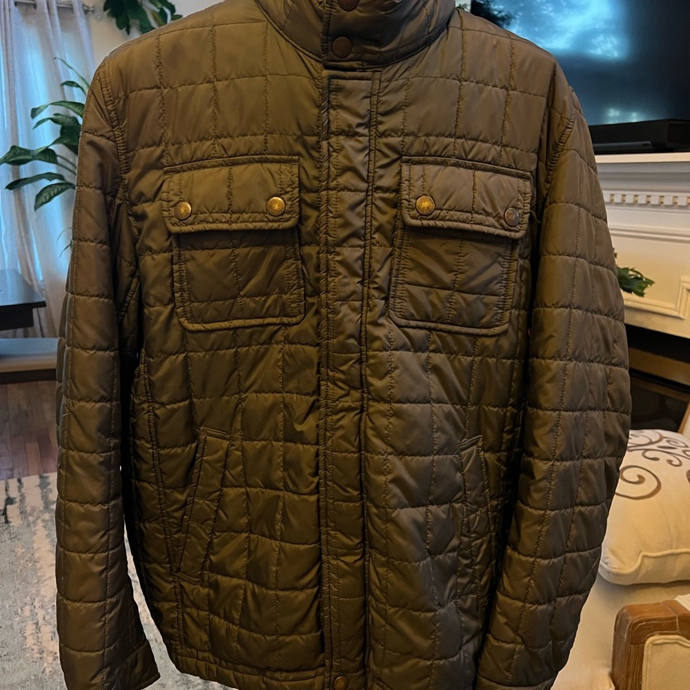 Tommy Hilfiger Men's Olive Puffer Jacket